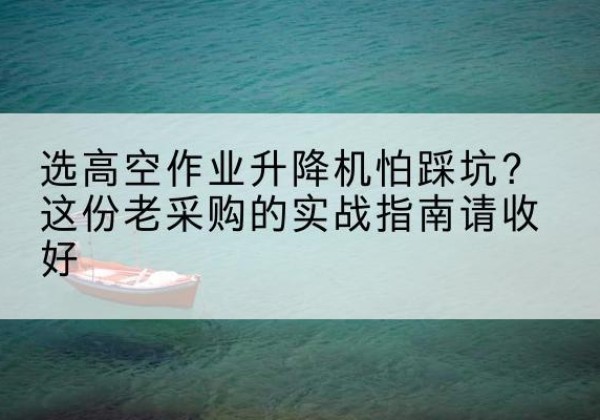 巴彦淖尔高空作业升降机厂家推荐-选高空作业升降机怕踩坑？这份老采购的实战指南请收好